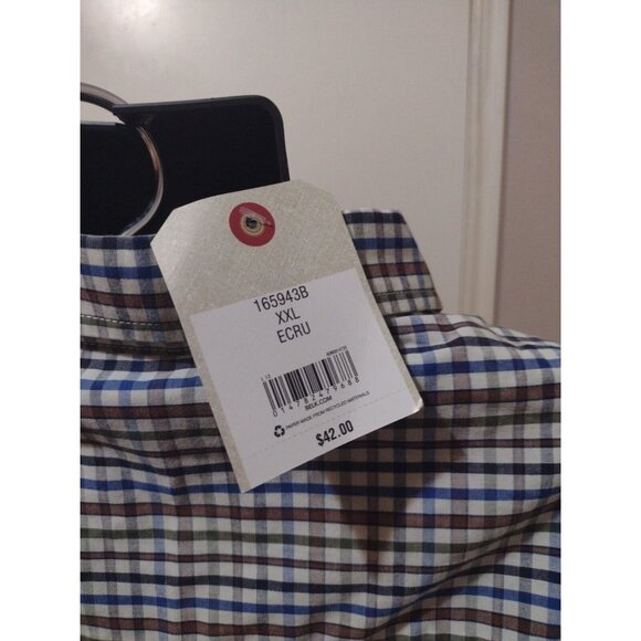 NWT New Saddlebred MultiColor Cotton Polyester Long Sleeve Button Shirt 2XL - Picture 7 of 11